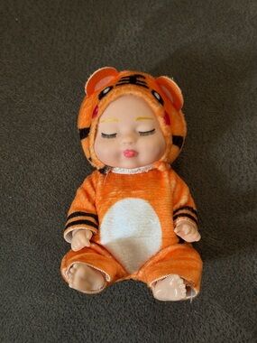 Orange Tiger Plush Baby Doll - Kids Toy